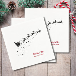 Guardanapo De Papel Papai noel malvado ou bonzinho, Rena Sleigh