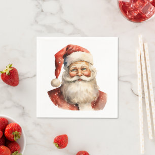 Guardanapo De Papel Papai Noel Natal Retrô