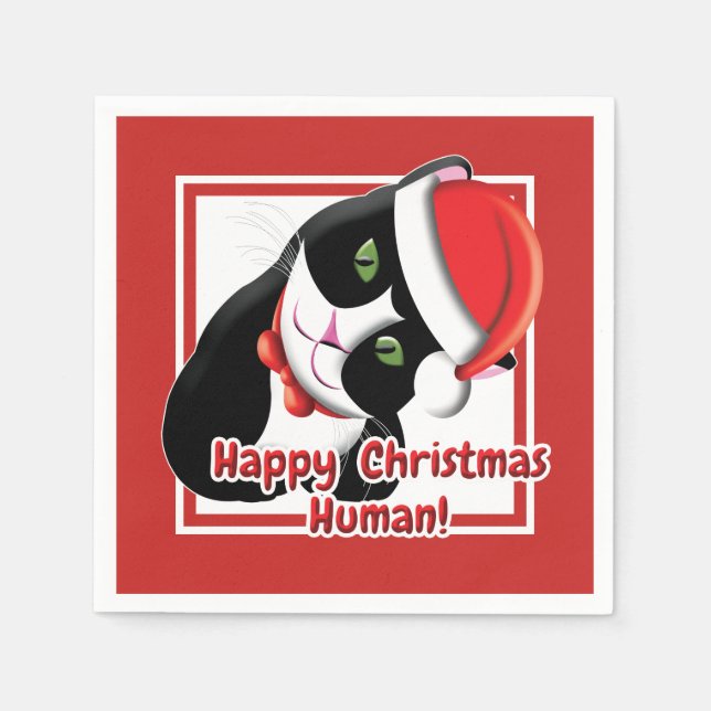 Guardanapo De Papel Papais noeis Cat (Frente)