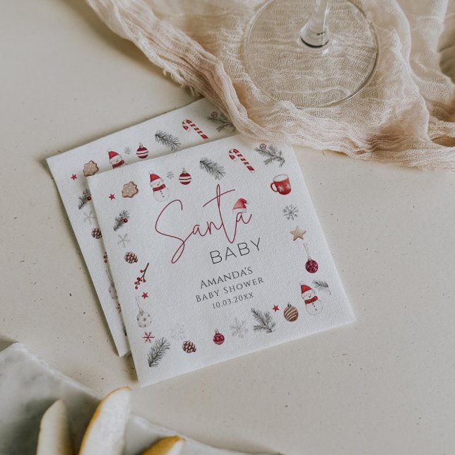 Guardanapo De Papel Papais noeis Chá de fraldas de Natal (Criador carregado)