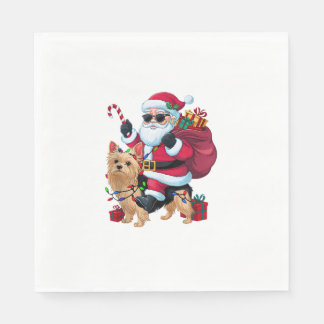 Guardanapo De Papel Papais noeis de Iluminação do Natal Andando no Yor
