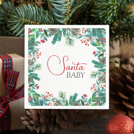 Guardanapo De Papel Papais noeis de Natal Neutro em Gênero do Bebê