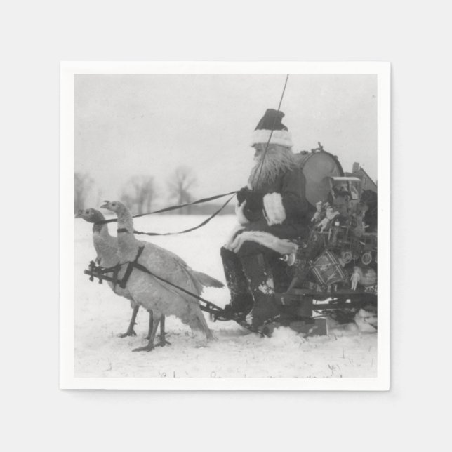 Guardanapo De Papel Papais noeis e Sua Reindeer Turca (Frente)