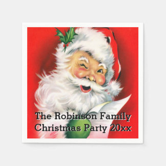 Guardanapo De Papel Papais noeis Enroladores Cuxos com Lista de Natal