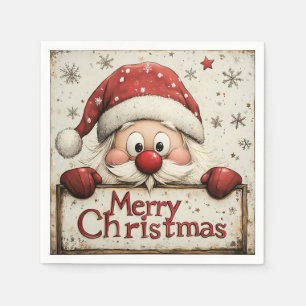 Guardanapo De Papel Papais noeis festivos "Feliz Natal" Napkins