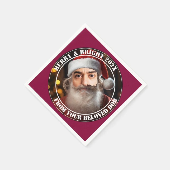 Guardanapo De Papel Papais noeis instantâneos! Apenas adicione seu ros (Canto)