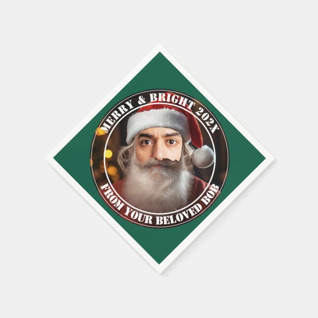 Guardanapo De Papel Papais noeis instantâneos! Apenas adicione seu ros (Canto)