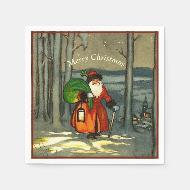 Guardanapo De Papel Papais noeis natais vintages (Frente)