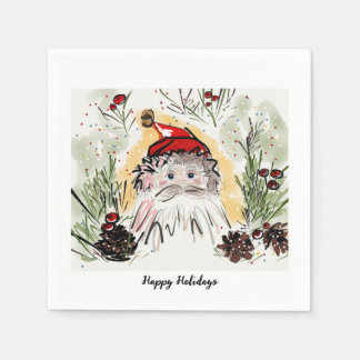 Guardanapo De Papel Papais noeis personalizados do Feriado Cocktail Na