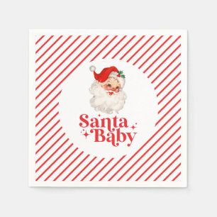 Guardanapo De Papel Papais noeis Retro chá de fraldas de natal de bebê