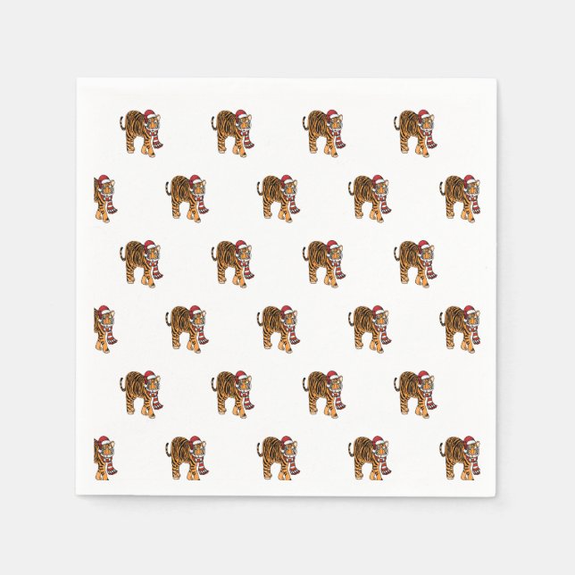 Guardanapo De Papel Papais noeis Tiger (Frente)