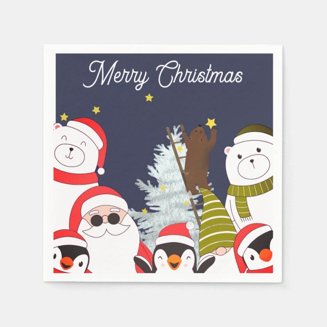 Guardanapo De Papel Papanicolau com Feliz Natal (Frente)