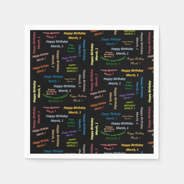 Guardanapo De Papel Papanicolau Marcha, 1 Aniversário (Frente)