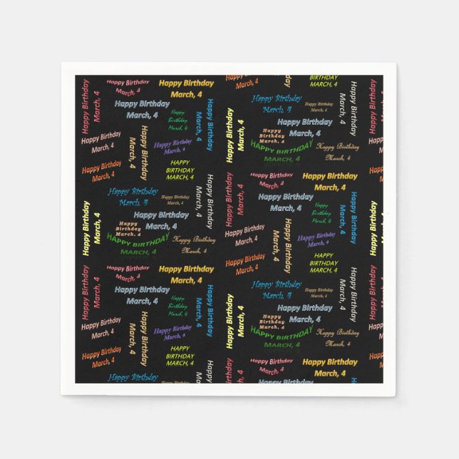 Guardanapo De Papel Papanicolau Marcha, 4 Aniversário (Frente)