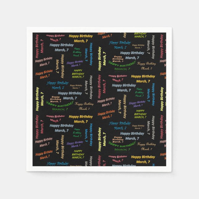 Guardanapo De Papel Papanicolau Marcha, 7 Aniversário (Frente)