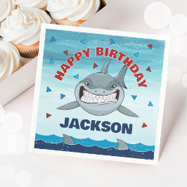 Guardanapo De Papel Papanicolau para Festas de aniversário de tubarão