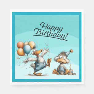 Guardanapo De Papel Papéis de Aniversário de Cartoon Pato