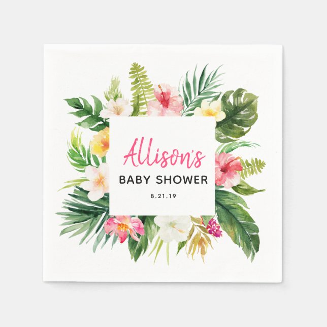 Guardanapo De Papel Papéis de Chá de fraldas Tropicais de Festa de Ver (Frente)