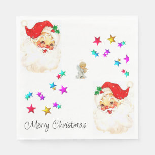 Guardanapo De Papel Papéis de Natal Napkins, Papais noeis Vintage Ange