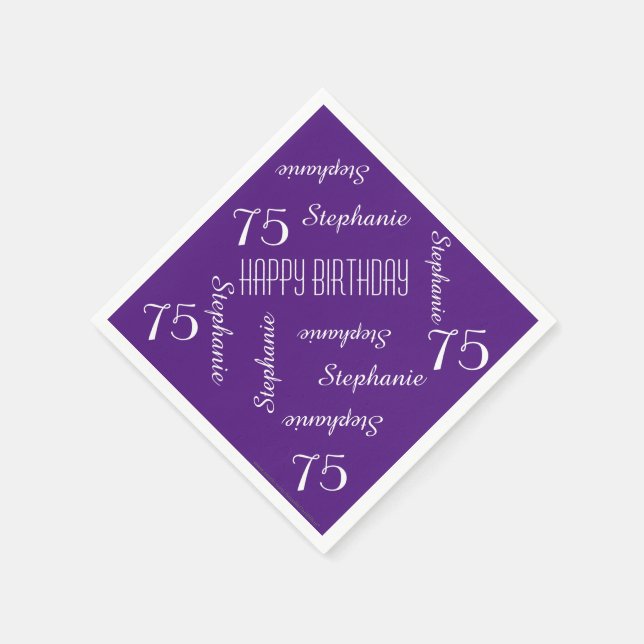 Guardanapo De Papel Papéis Nápoles, 75.ª Festa de aniversário Repetind (Canto)