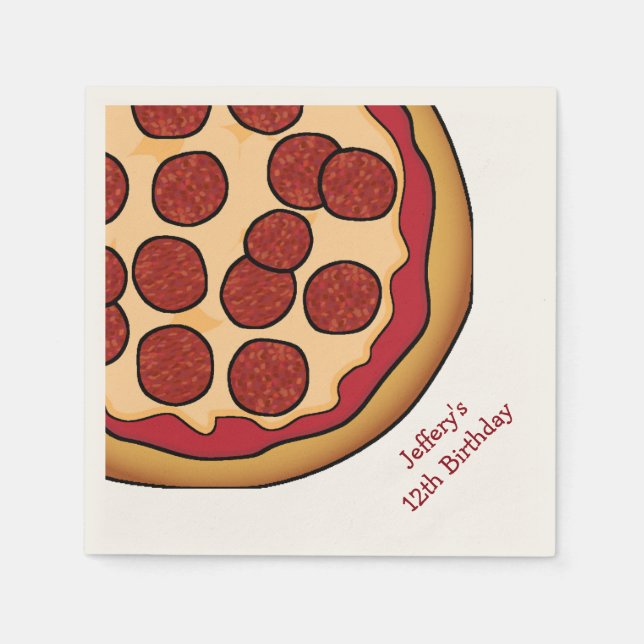 Guardanapo De Papel Papéis Personalizados da Pizza Napkins (Frente)