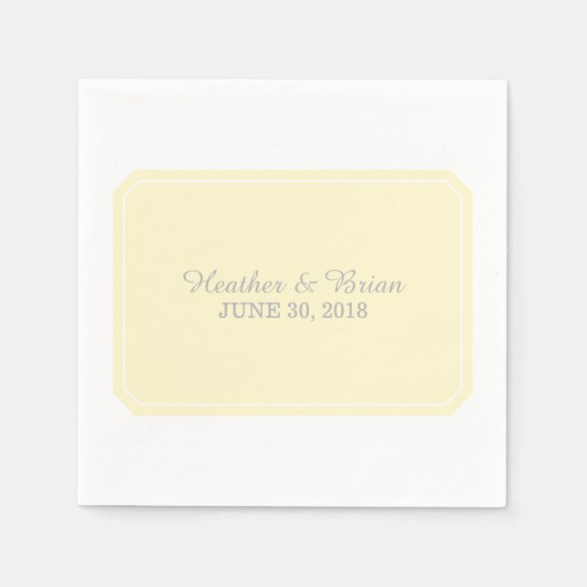 Guardanapo De Papel Papel Amarelo Simplesmente Elegante Nápoles (Frente)