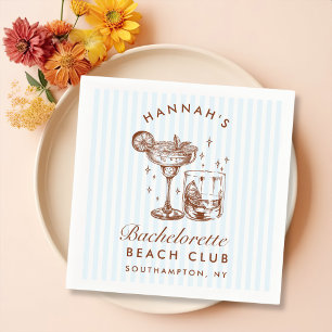 Guardanapo De Papel Papel Azul de Bachelorette Moderno Napkins