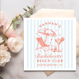 Guardanapo De Papel Papel Azul de Bachelorette Moderno Napkins
