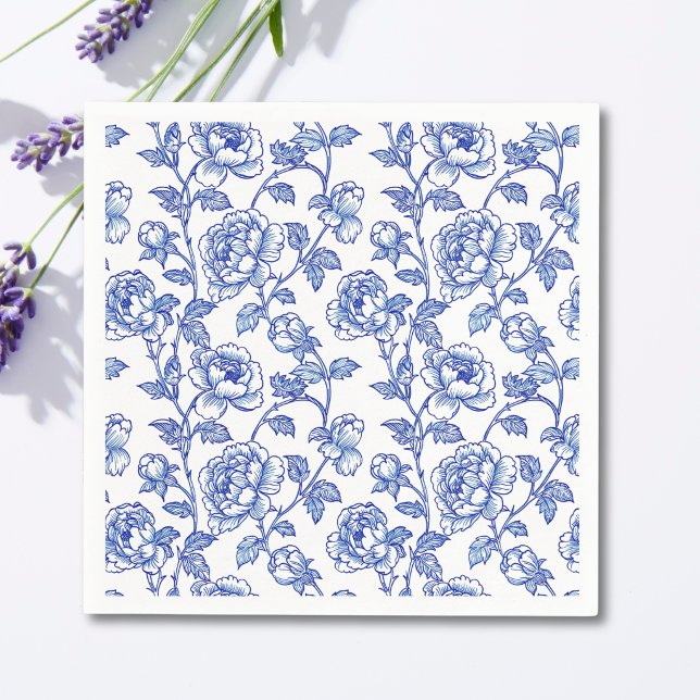 Guardanapo De Papel Papel Azul e Branco Chinesice (Criador carregado)