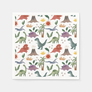 Guardanapo De Papel Papel Bonito E Na moda Dinossauros Nápoles