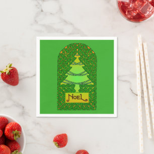 Guardanapo De Papel Papel Celular de Árvore de Natal Napkin