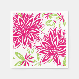 GUARDANAPO DE PAPEL PAPEL CHIC NAPKIN_LOVELY HOT PINK/GREEN FLORAL