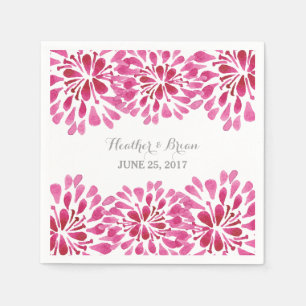 Guardanapo De Papel Papel Chrysanthemum Cor-de-Água Rosa Napkins