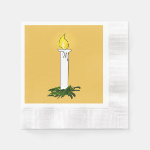 Guardanapo De Papel Papel Cocktail Amarelo-escuro de velas