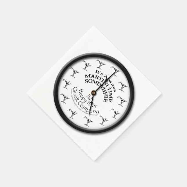 GUARDANAPO DE PAPEL PAPEL COCKTAIL NAPKINS - SEMPRE TEMPO MARTINI (Canto)