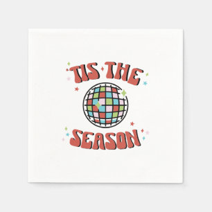 Guardanapo De Papel Papel Colorido da Festa de Natal do Retro Disco