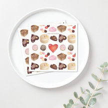 Papel com padrão de doces de chocolate coloridos C