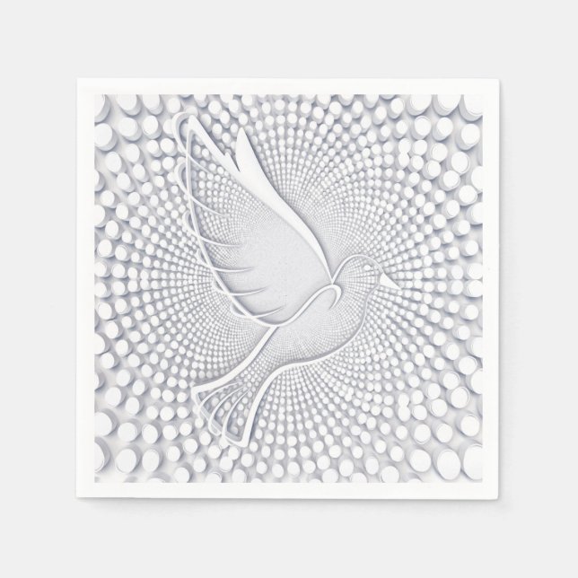 Guardanapo De Papel Papel-coquetel de dove branca Napkins (Frente)