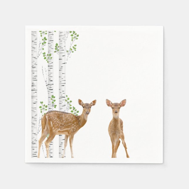 Guardanapo De Papel Papel coquetel Napkin XMAS Deer Doer Woodland Buck (Frente)