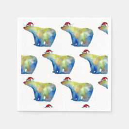 Guardanapo De Papel Papel coquetel Nápoles Papais noeis Urso