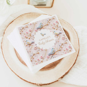 Guardanapo De Papel Papel cor-de-rosa Chá de fraldas de inverno