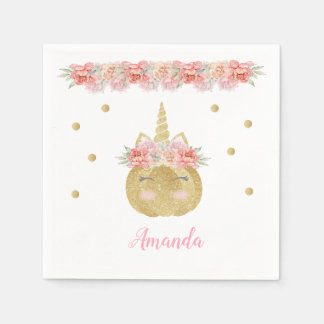 Guardanapo De Papel Papel de Abóbora Unicorna Napkin