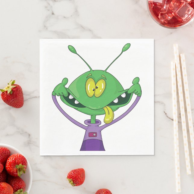 Guardanapo De Papel Papel de Alienígena louco Napkins (Criador carregado)