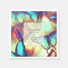 Guardanapo De Papel Papel de Aniversário da Borboleta