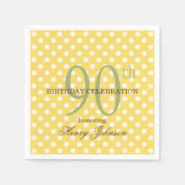 Guardanapo De Papel Papel de Aniversário de 90 Anos com Pontinhos Amar