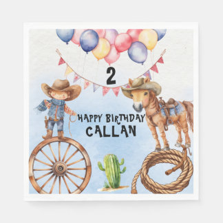 Guardanapo De Papel Papel de Aniversário de Ótimo Tempo Rootin' Tootin