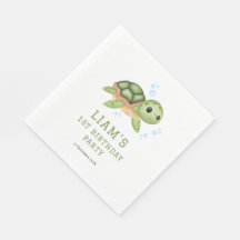Papel de aniversário de um ano sob o mar 