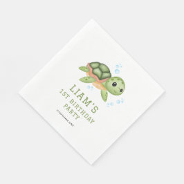 Guardanapo De Papel Papel de aniversário de um ano sob o mar