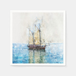 Guardanapo De Papel Papel de Aquarela para embarcação de navegação