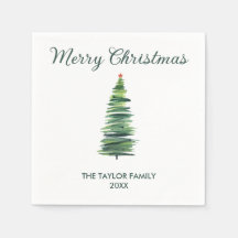 Papel de árvore de Natal com uma aquarela simples 